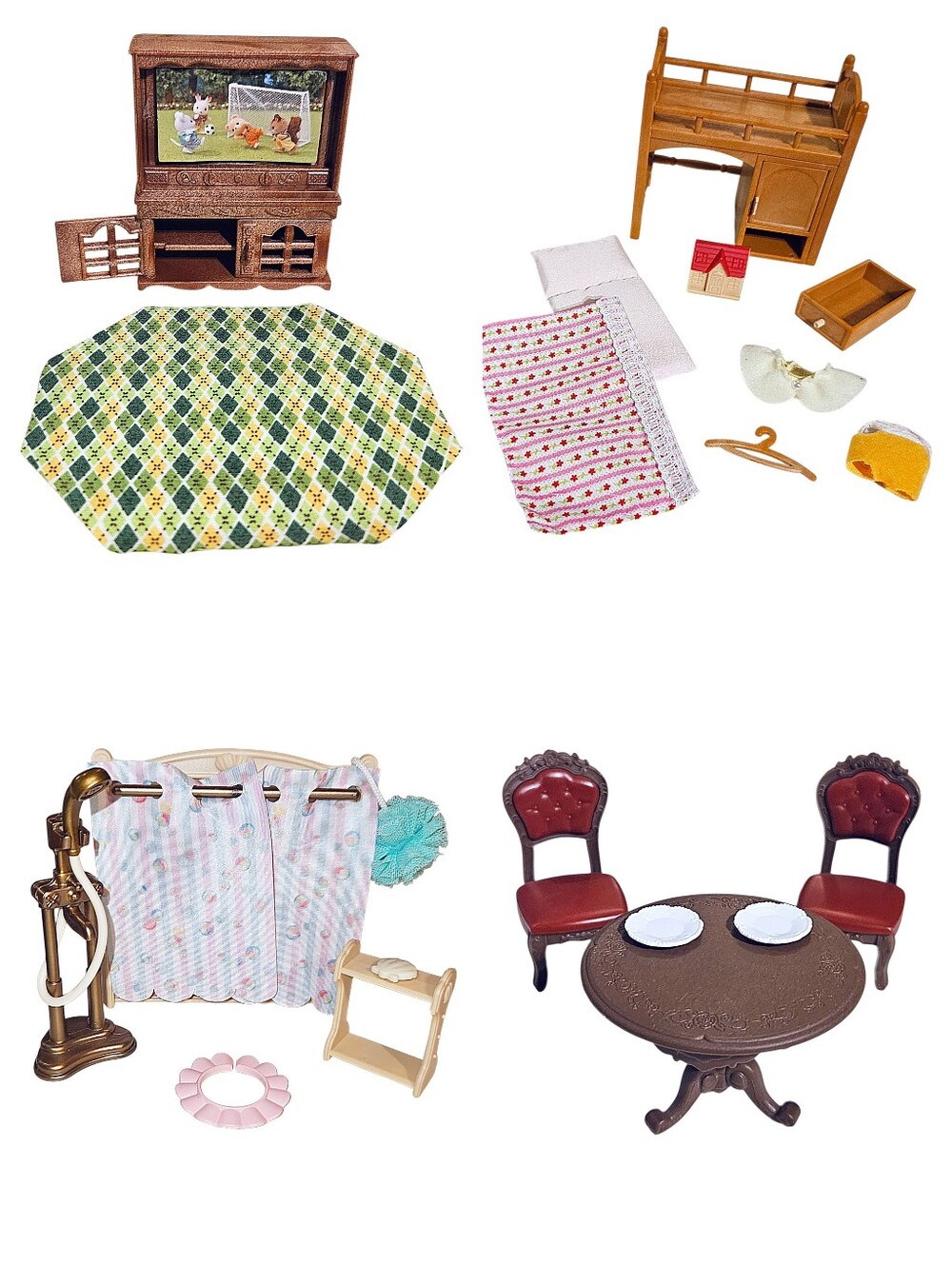 Calico Critters Sylvanian Families Starter House Furniture Playset 4 Rooms